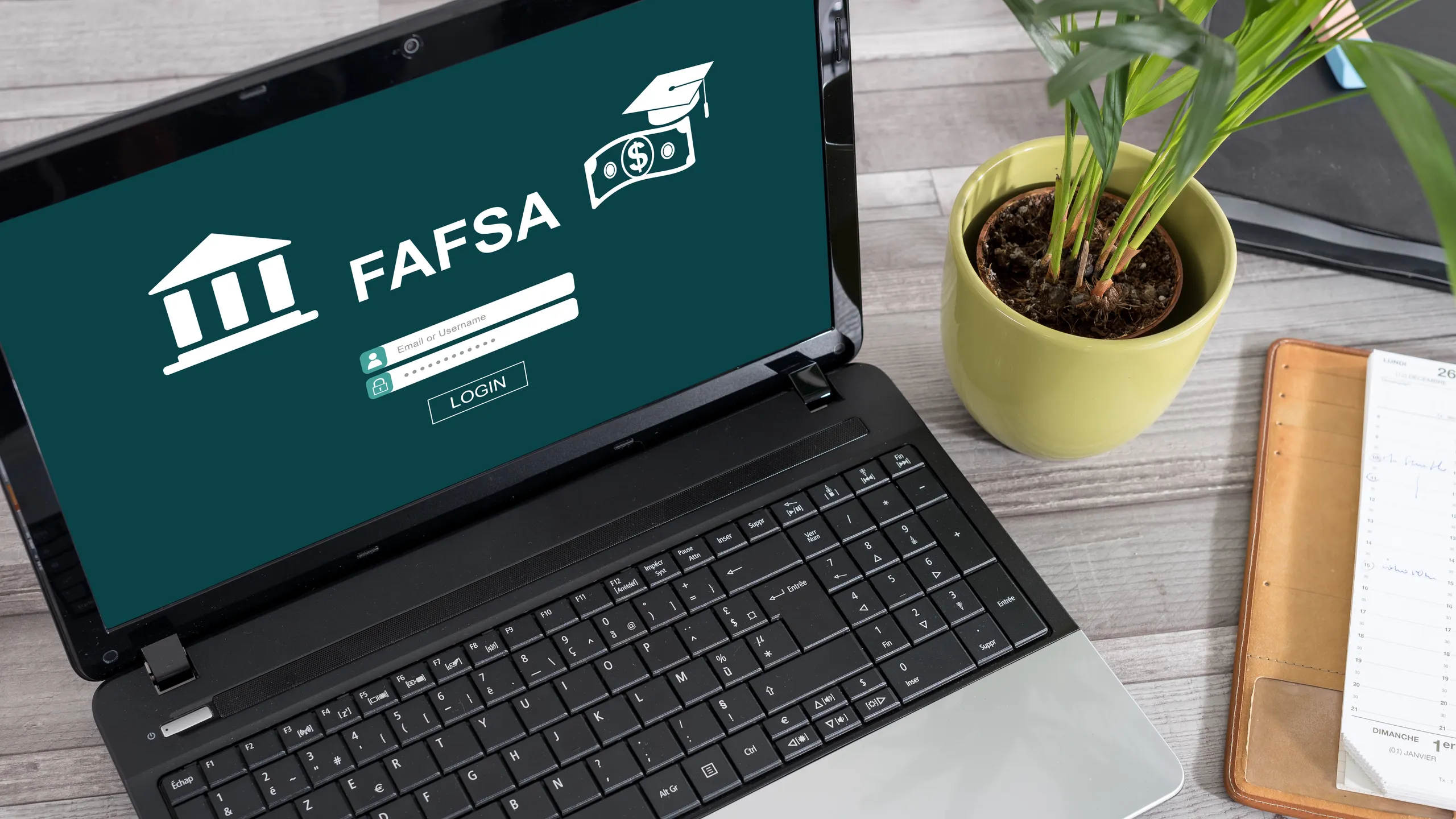 Fafsa concept on a laptop