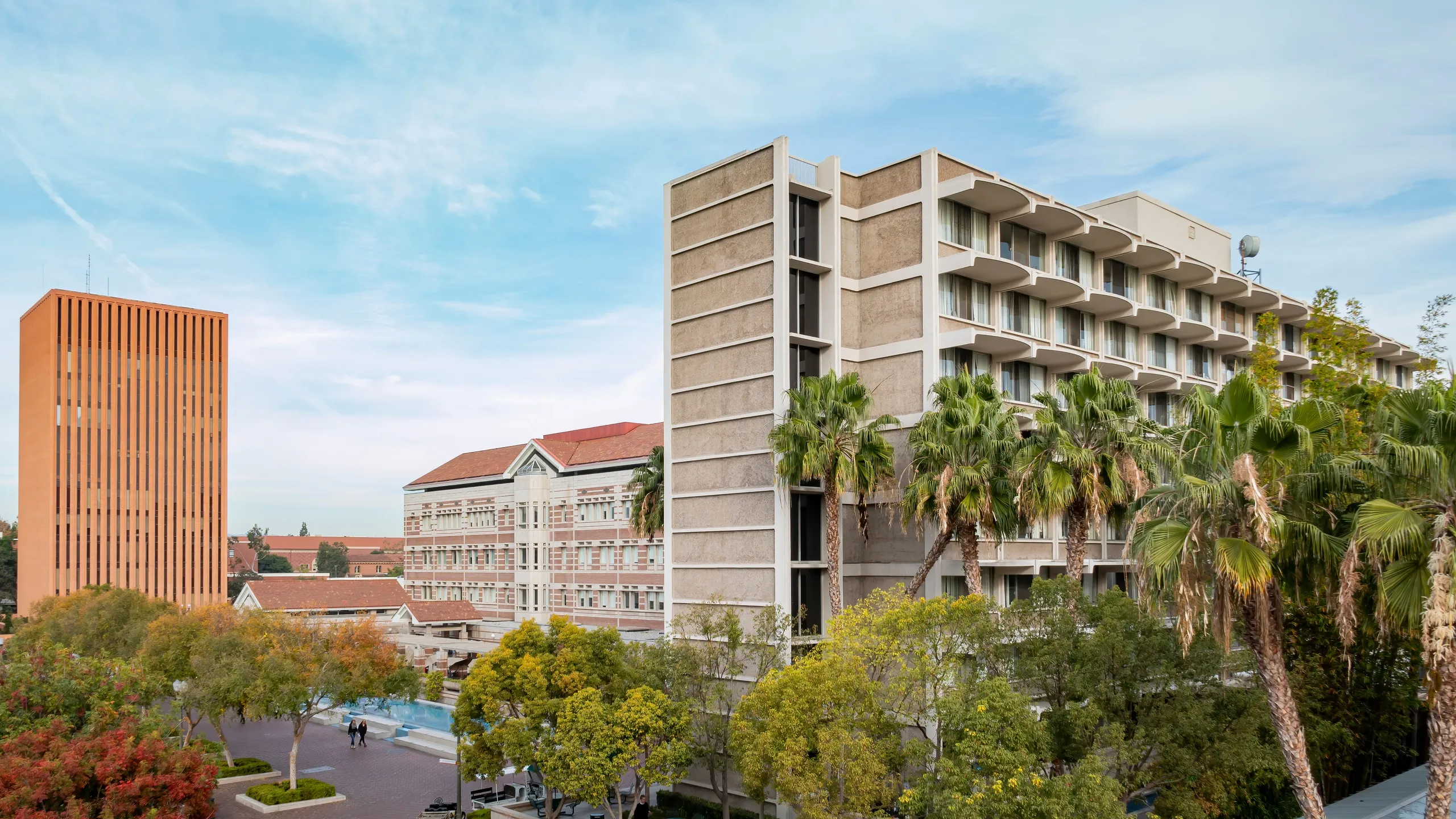 Sunny view of the campus of the University of Southern California