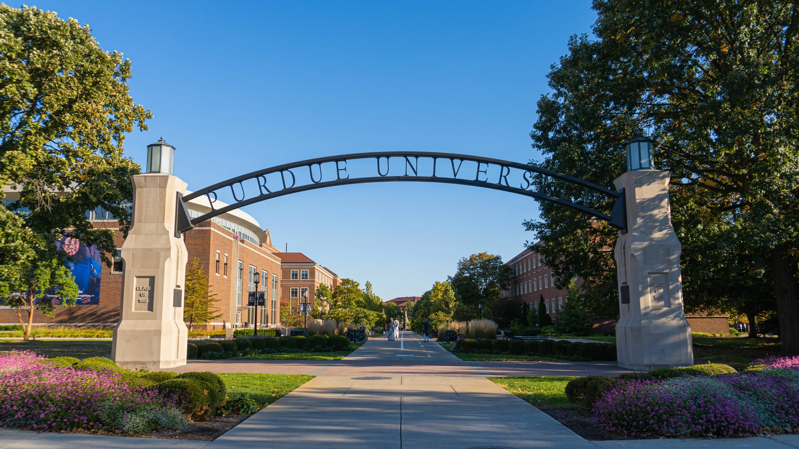 Arch entrance to the Purdue University in West Lafayette, Indiana