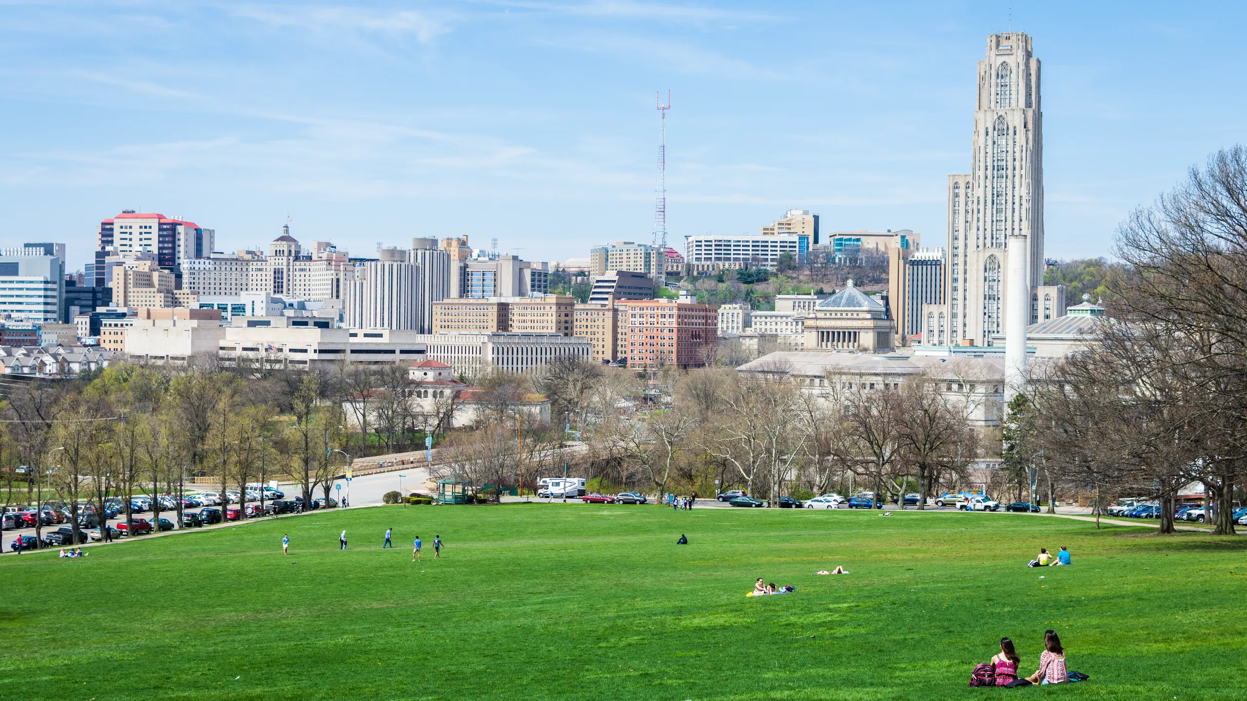 Skyline of Pittsburgh, Pennsylvania from Schenley Park