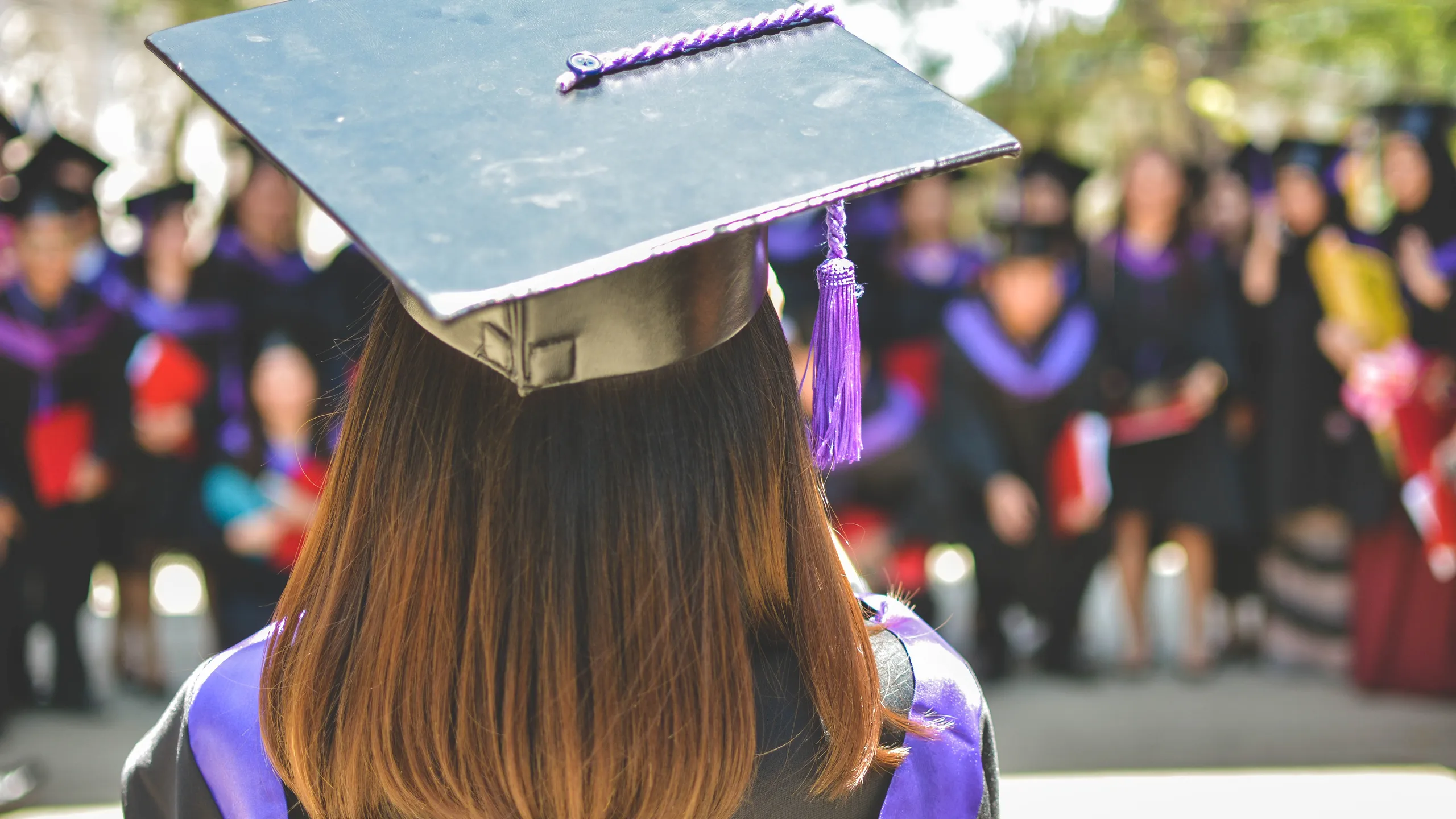 Girl in graduation hats