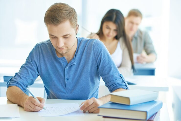 Student taking an SAT