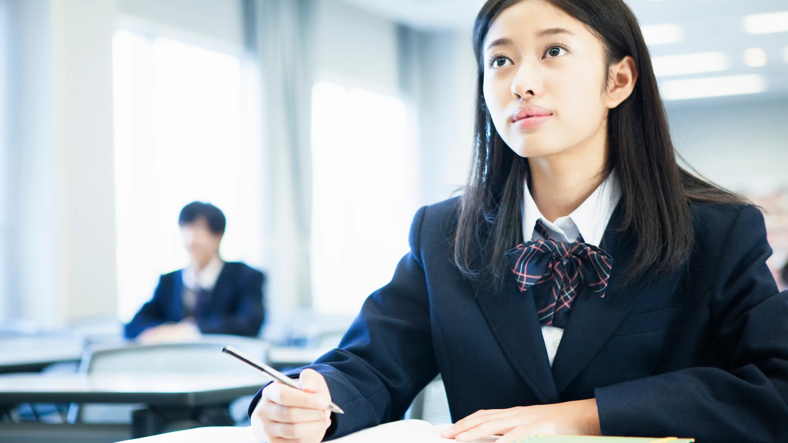 high school students in class