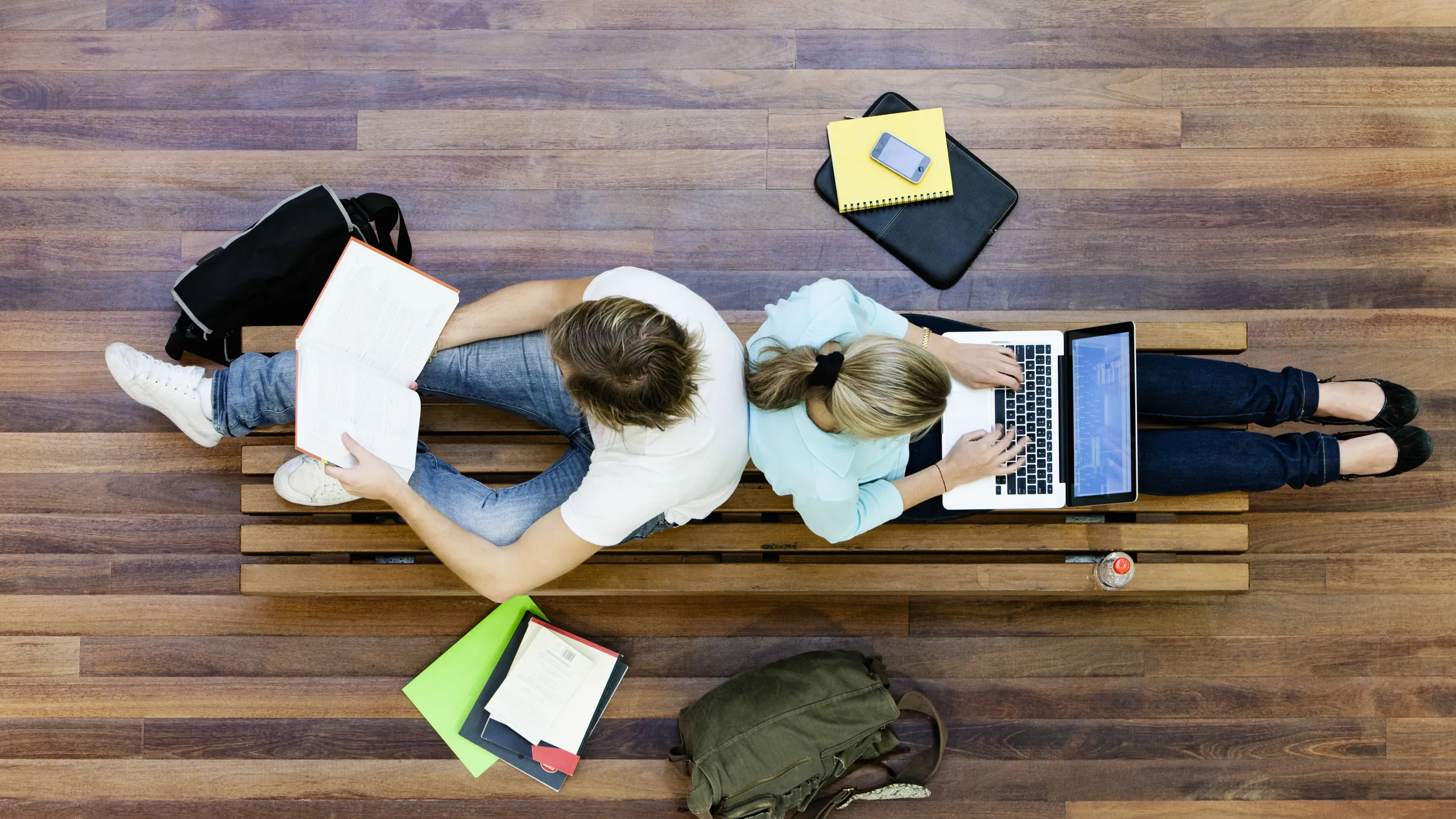 students working