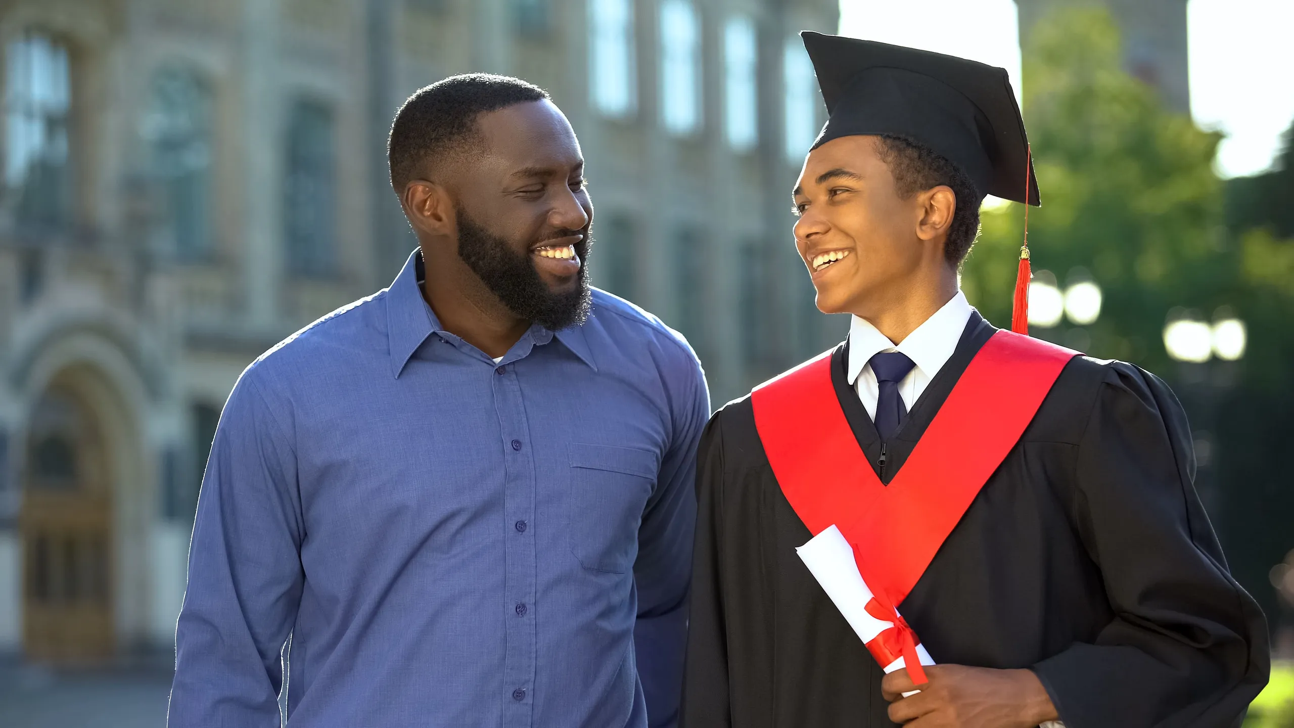 Happy college graduate