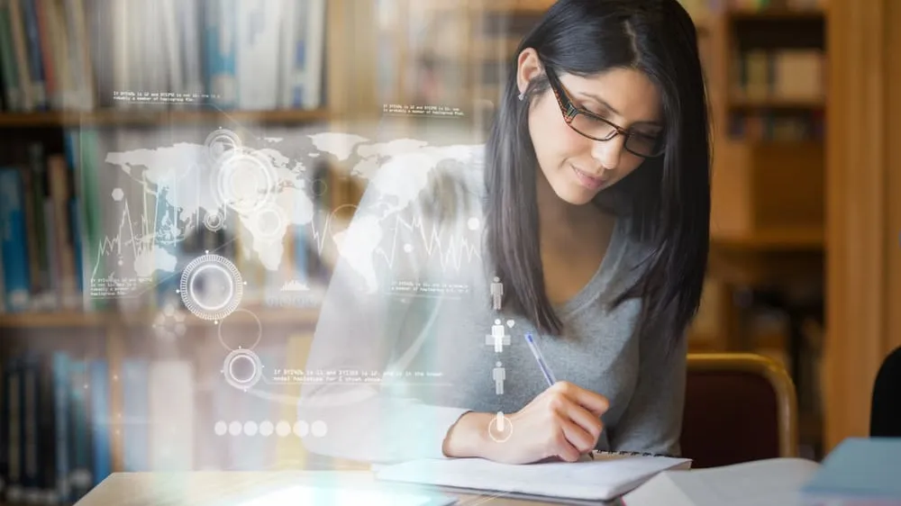 student studying international trade
