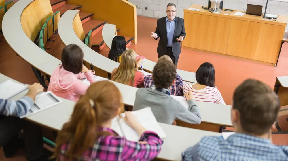 students in lecture hall