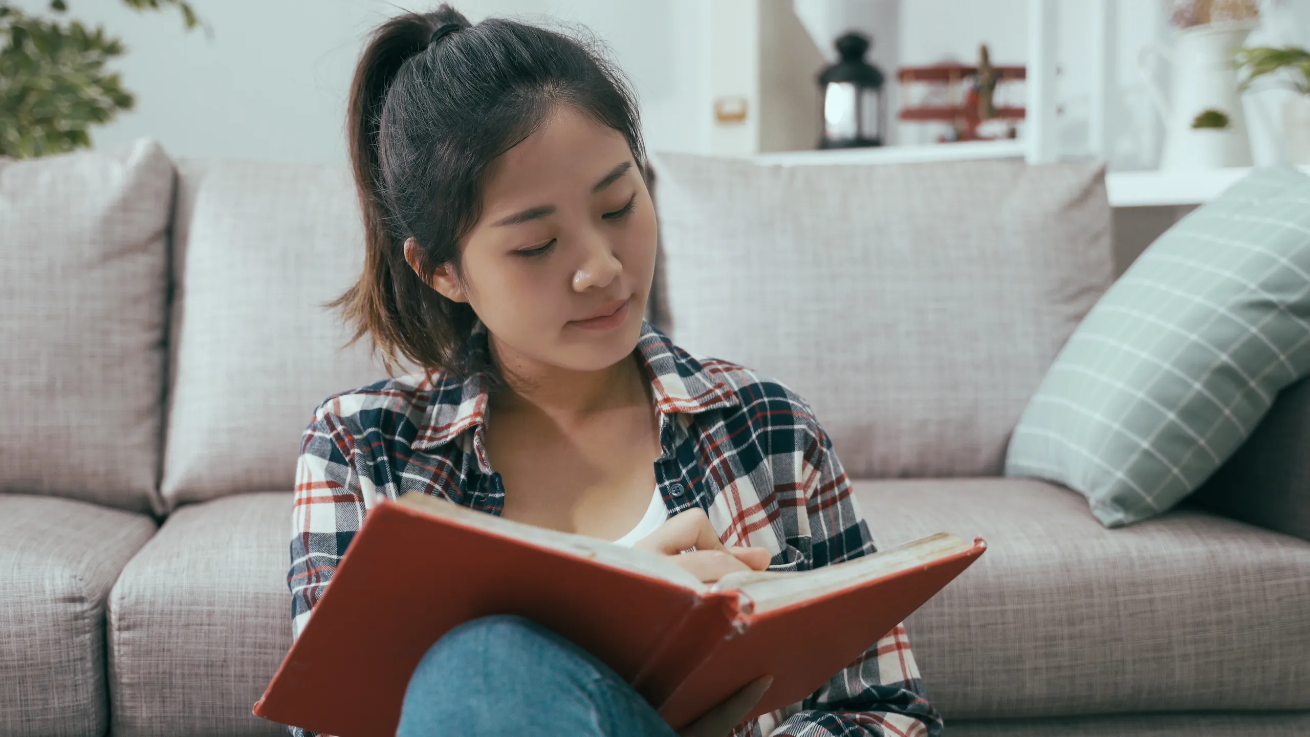 studying at home