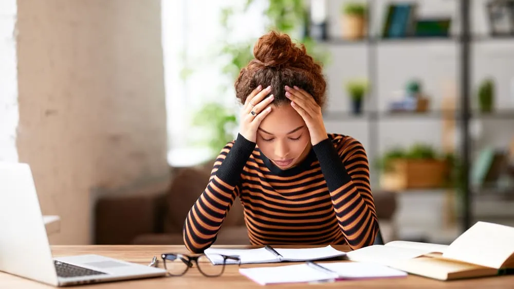 Stressed while studying