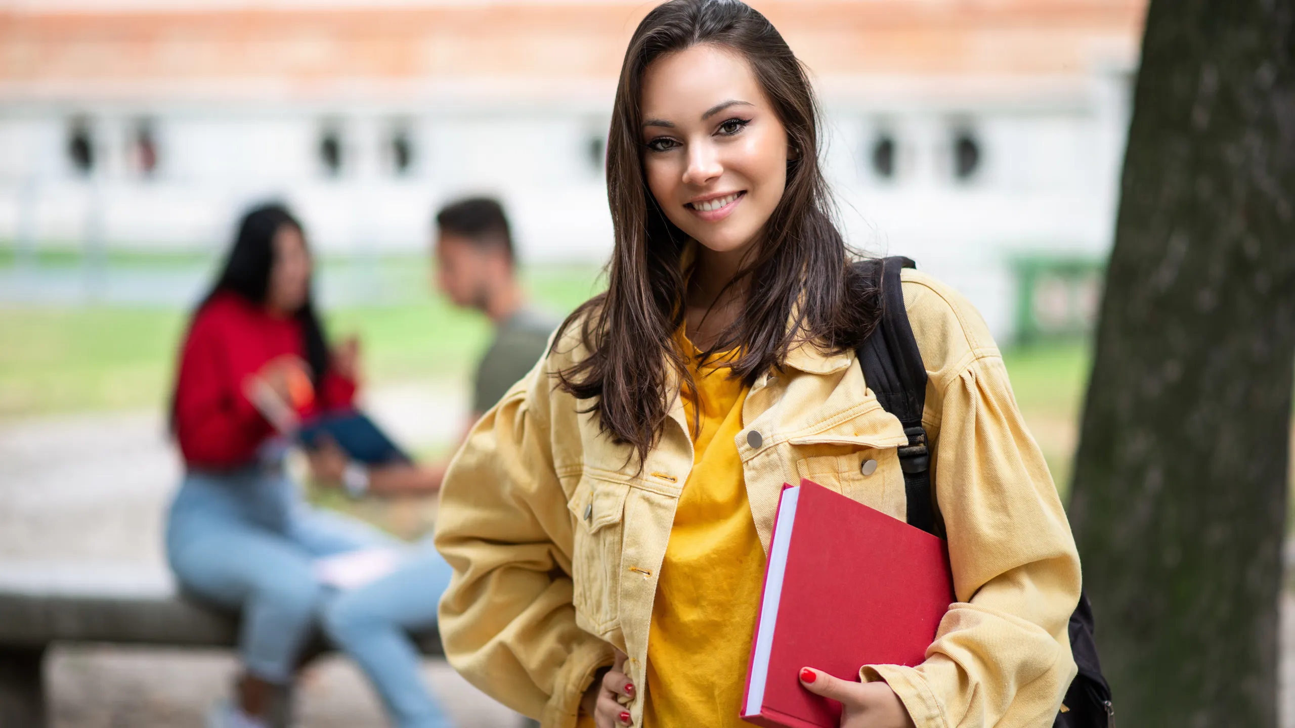 students in the park