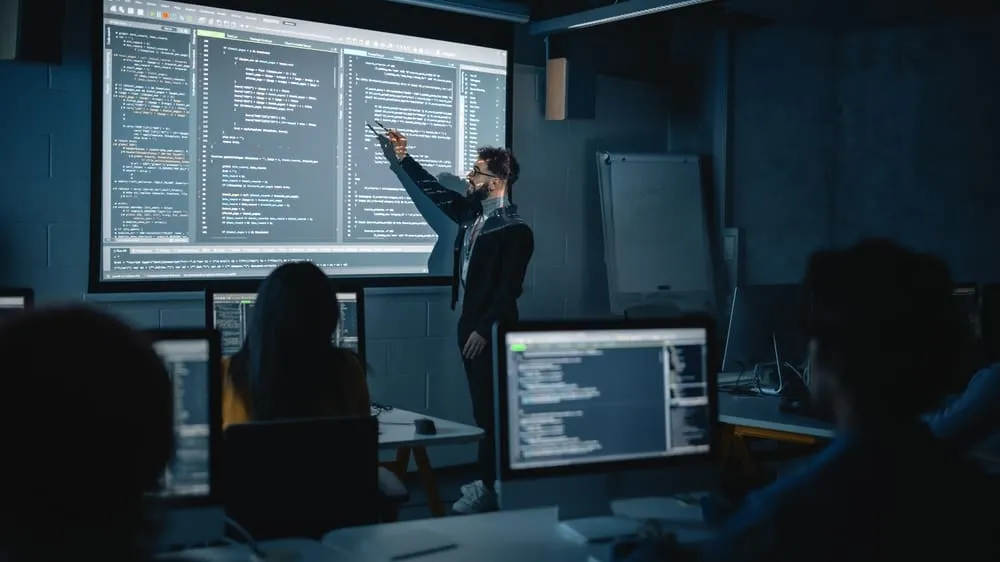 computer science lecture in class