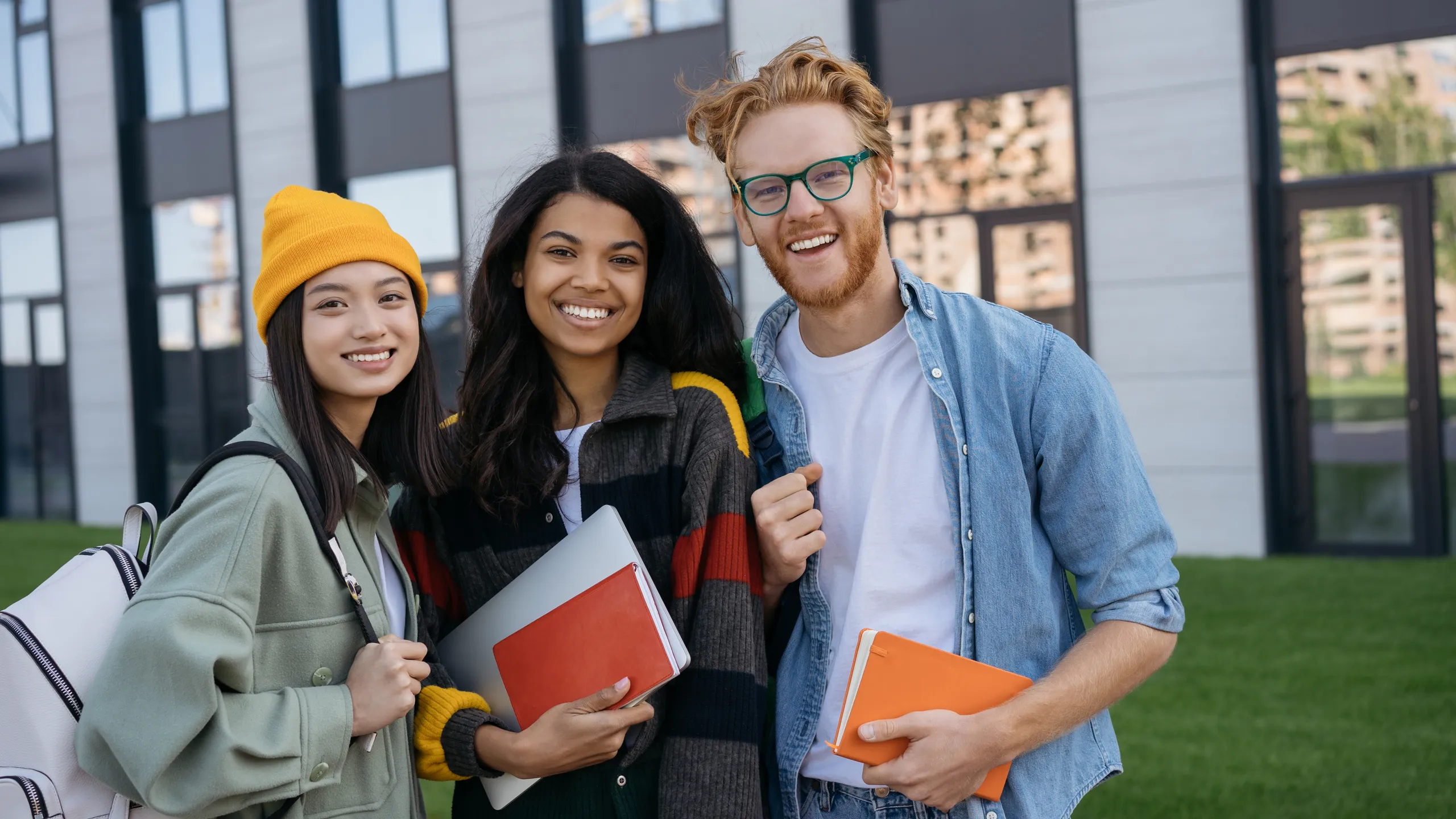 students outside