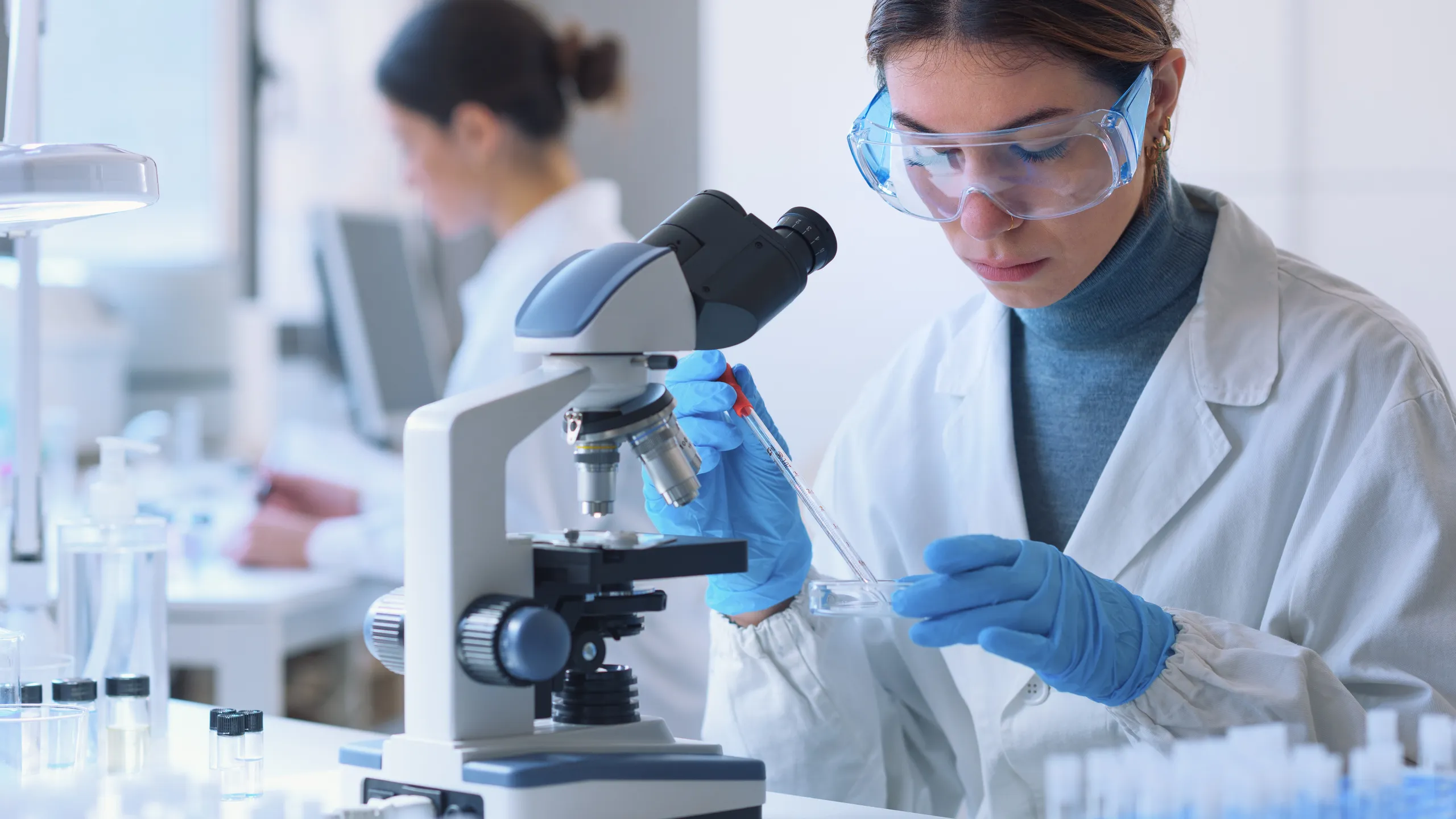 research lab with students