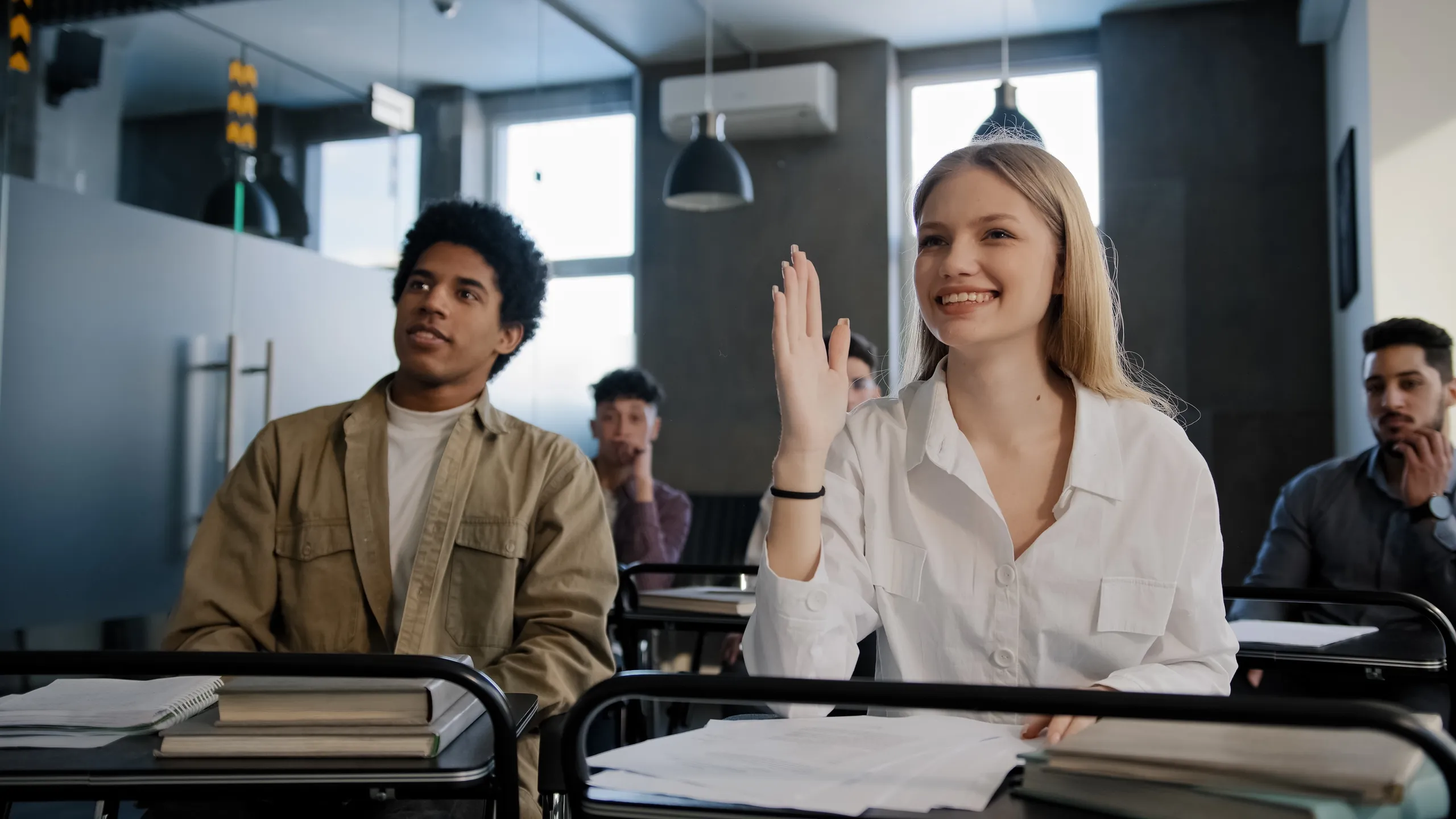 students attentive in class