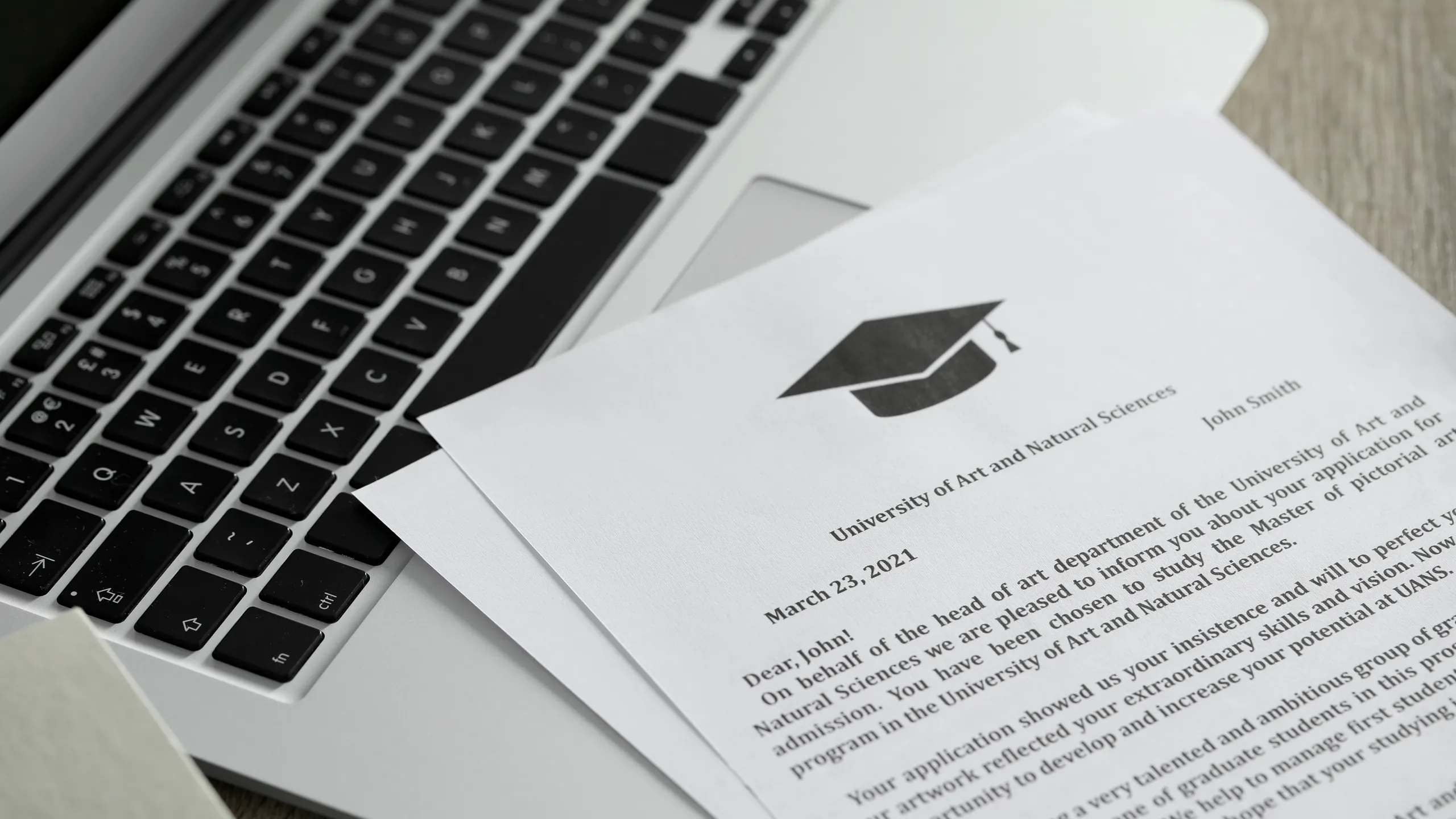 acceptance letter