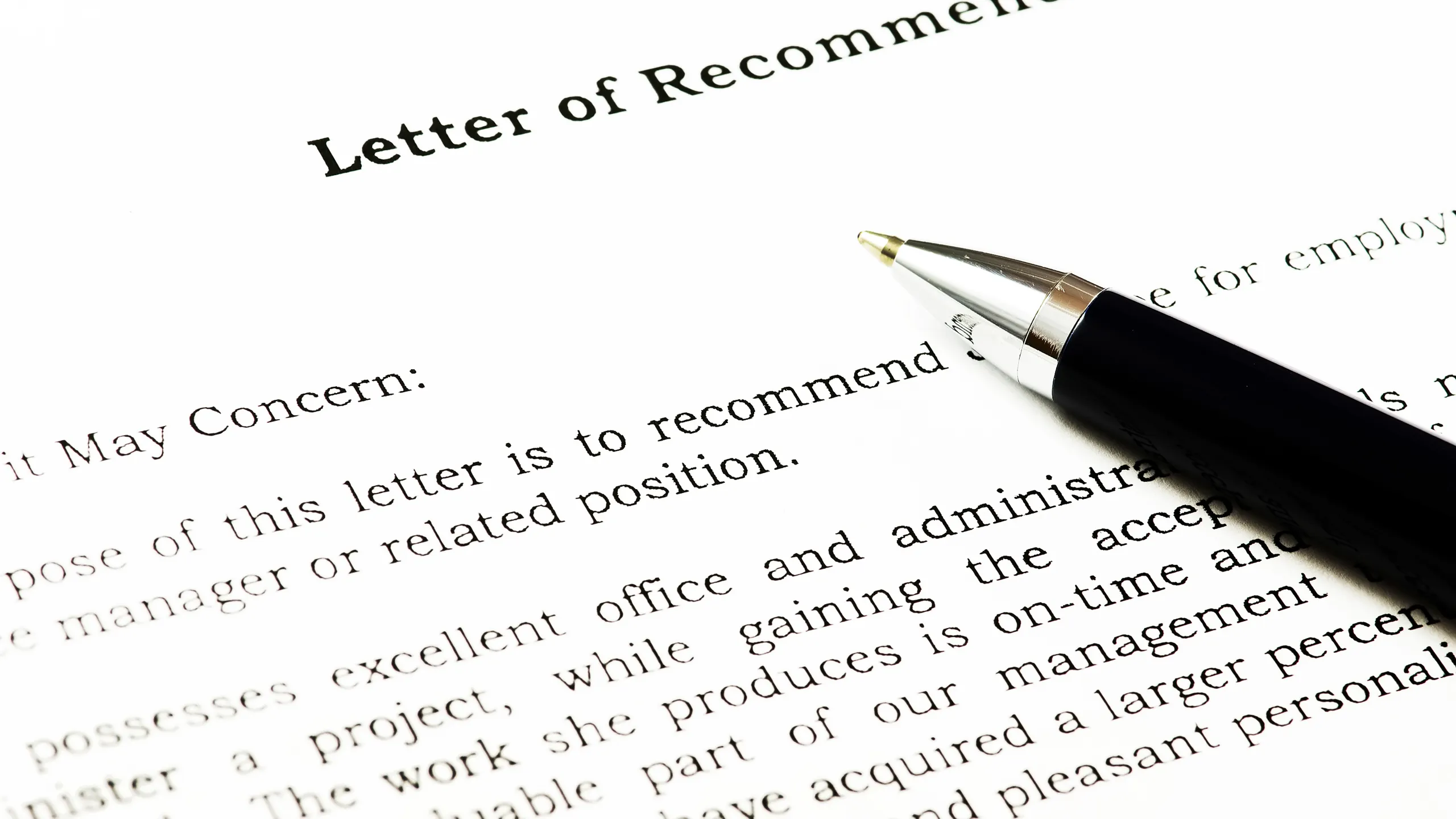 letter of recommendation