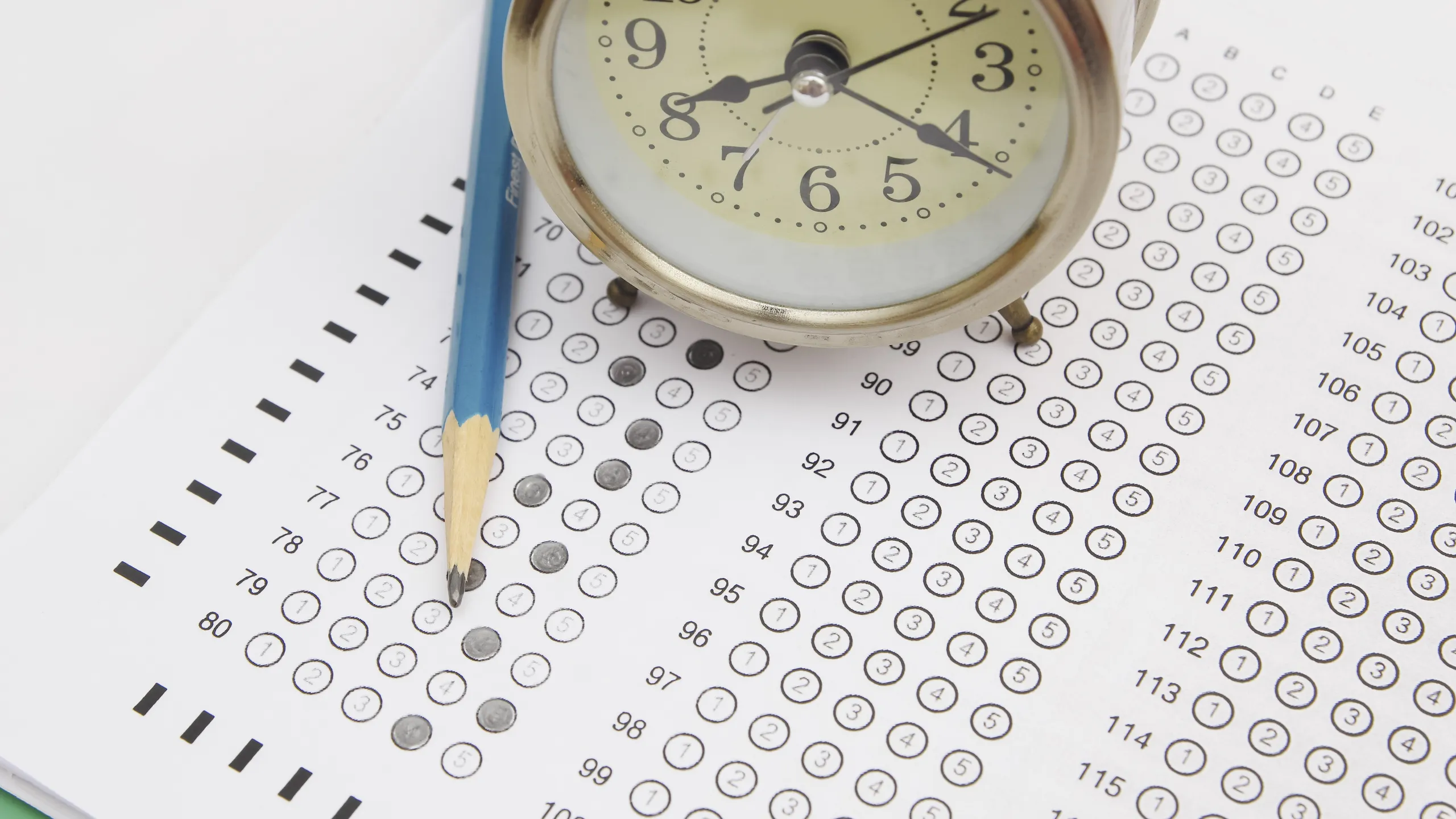 Standardized test form