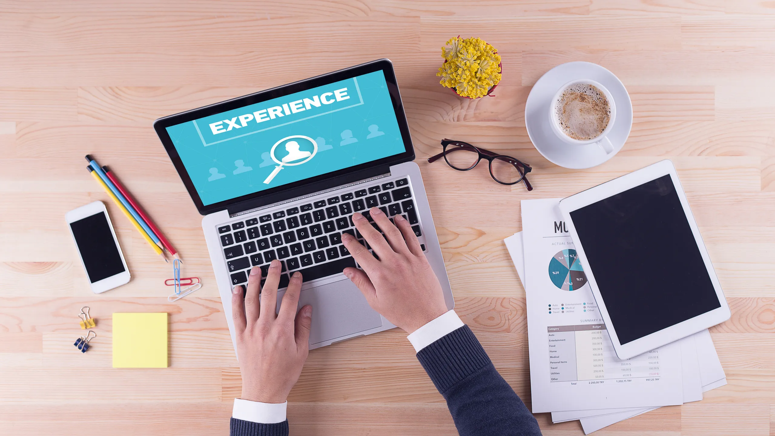 businessman working on laptop