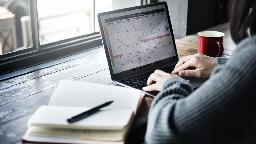 Updating calendar in a coffee shop