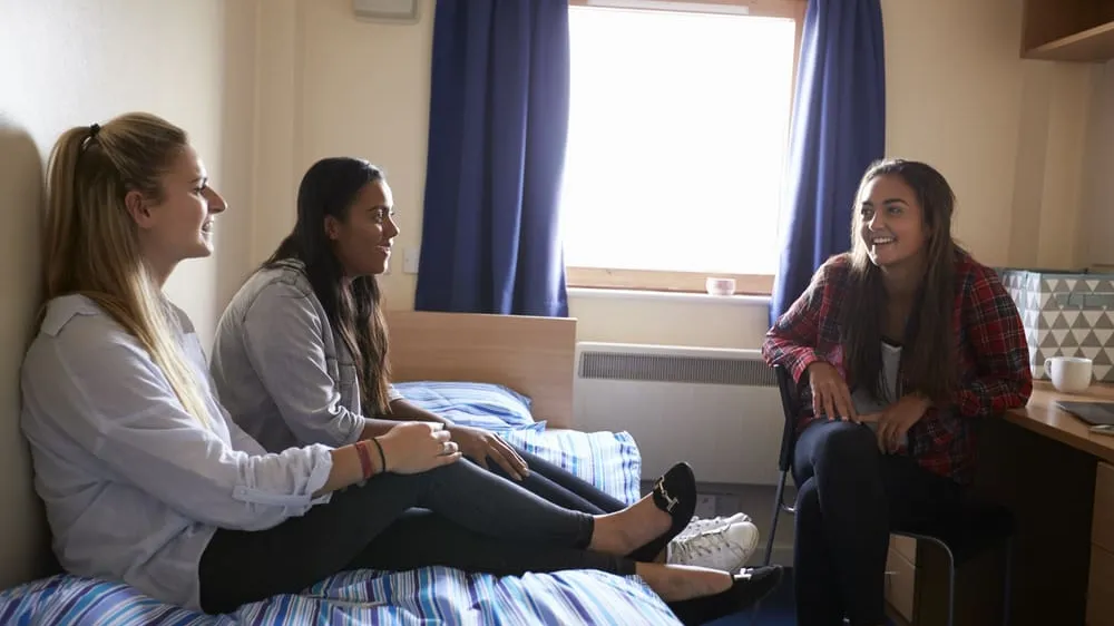 Girls in dorm room