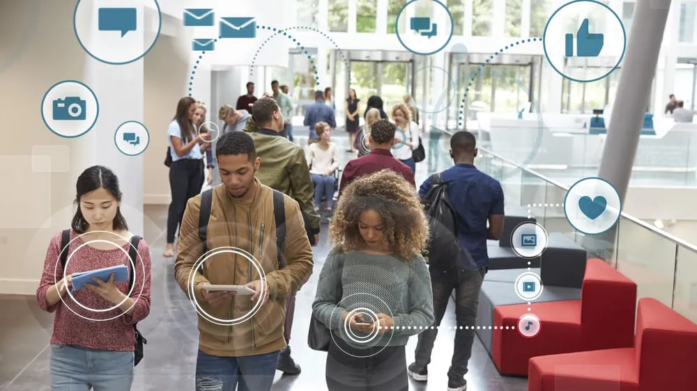 social media interactions with students