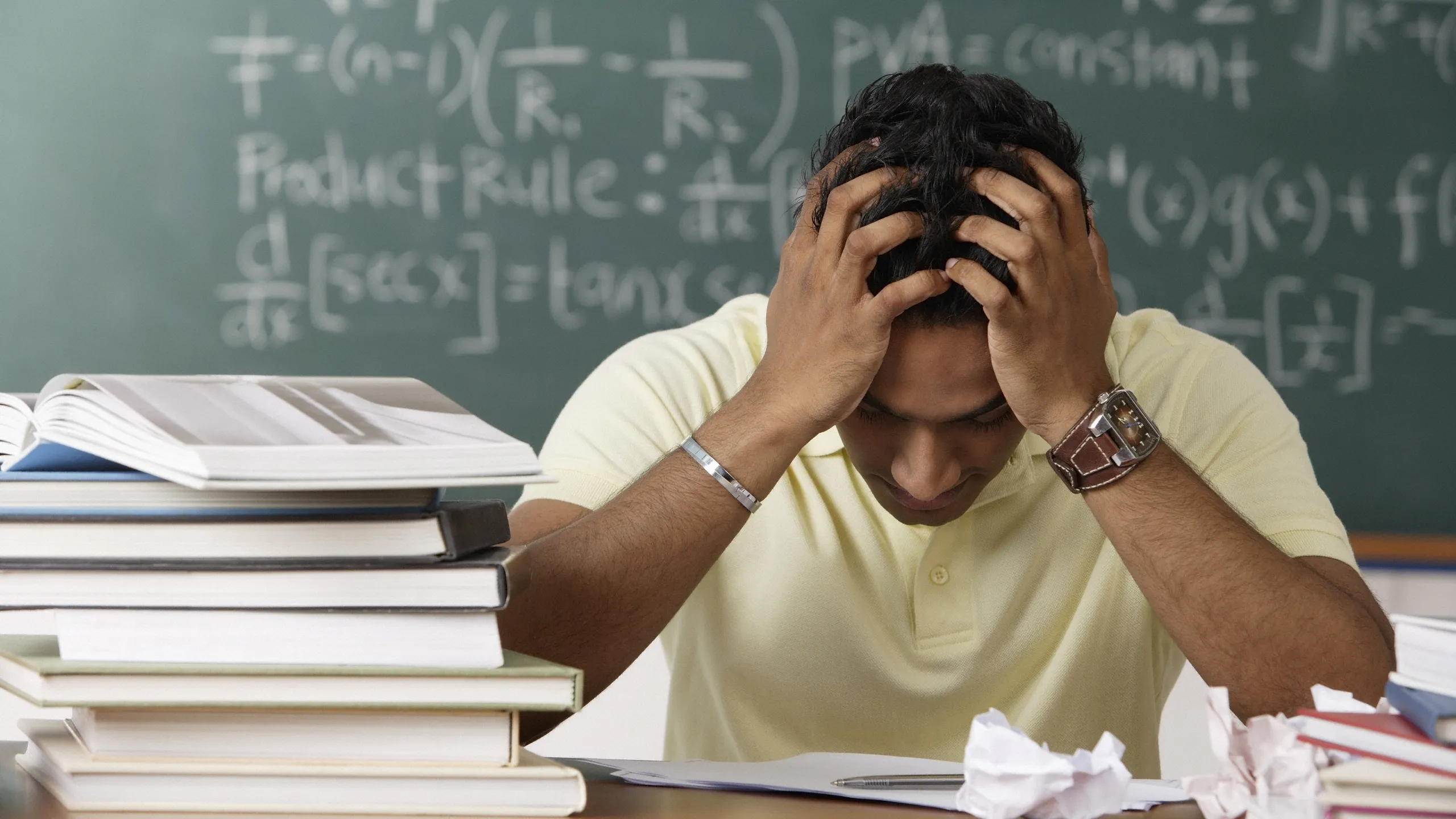 young man stressed