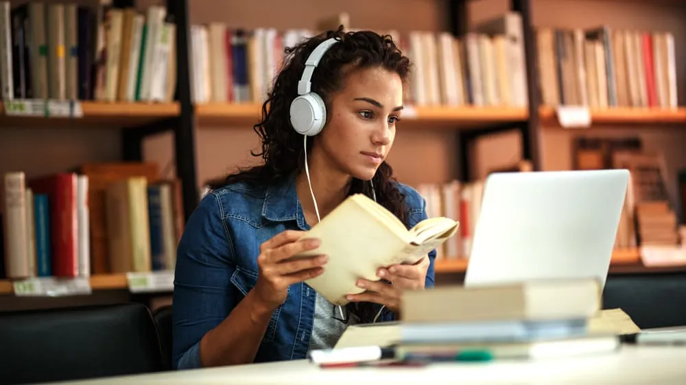 student studying for SAT
